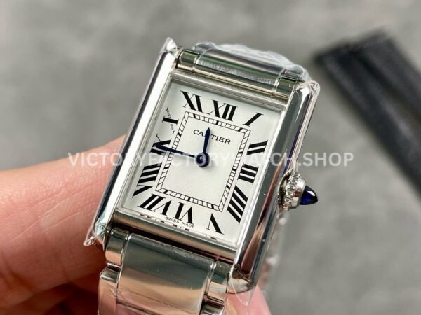 DR Factory Cartier Tank Louis WSTA0051 22mm Full Steel Roman numerals Silver Dial (4) DR Factory Cartier Tank Louis WSTA0051 22mm Full Steel Roman numerals Silver Dial