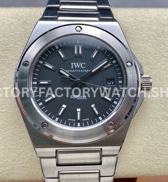 GH Factory IWC Ingenieur Automatic IW323902 40mm Full Steel Black Dial (9) GH Factory IWC Ingenieur Automatic IW323902 40mm black dial replica watch