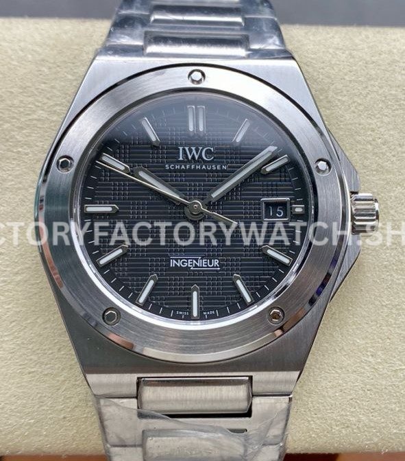 GH Factory IWC Ingenieur Automatic IW328901 40mm Full Steel Small Grid Black Dial (1) GH Factory IWC Ingenieur Automatic IW328901 40mm black dial replica watch