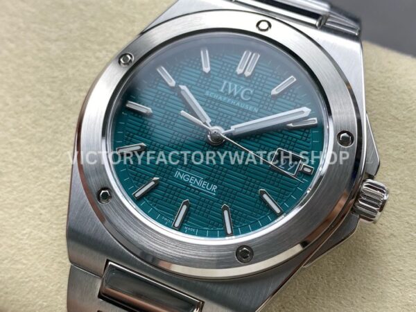 GH Factory IWC Ingenieur Automatic IW328903 40mm Full Steel Small Grid Green-Blue Dial (4) GH Factory IWC Ingenieur Automatic IW328903 40mm Full Steel Small Grid Green-Blue Dial
