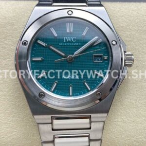 GH Factory IWC Ingenieur Automatic IW328903 40mm Full Steel Small Grid Green-Blue Dial (6) GH Factory IWC Ingenieur Automatic IW328903 40mm green blue dial replica watch