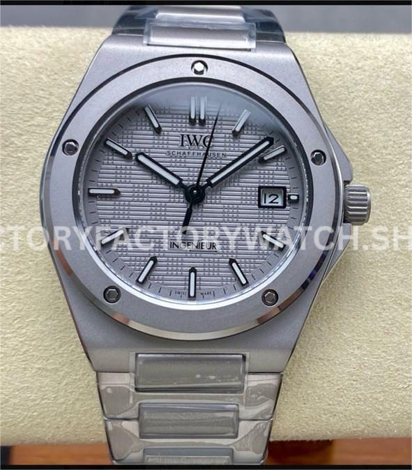 GH Factory IWC Ingenieur Automatic IW328904 40mm Full Titanium Grey Dial (8) GH Factory IWC Ingenieur Automatic IW328904 40mm grey dial replica watch