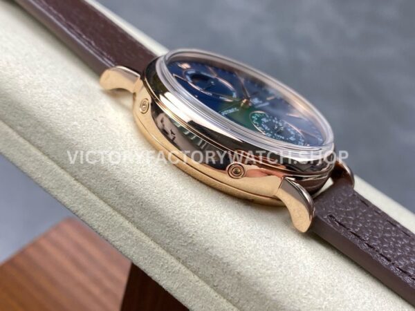 GR Factory IWC Portofino Complete Calendar 41mm Rose Gold Leather Strap Blue Dial (6) GR Factory IWC Portofino Complete Calendar 41mm Rose Gold Leather Strap Blue Dial