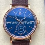 GR Factory IWC Portofino Complete Calendar 41mm Rose Gold Leather Strap Blue Dial (8) GR Factory IWC Portofino Complete Calendar 41mm rose gold blue dial replica watch