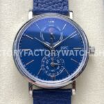 GR Factory IWC Portofino Complete Calendar 41mm Steel Leather Strap Blue Dial (2) GR Factory IWC Portofino Complete Calendar 41mm blue dial replica watch