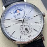 GR Factory IWC Portofino Complete Calendar IW359001 41mm Steel Leather Strap White Dial (9) GR Factory IWC Portofino Complete Calendar IW359001 41mm Steel Leather Strap White Dial