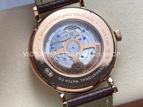 GR Factory IWC Portofino Complete Calendar IW359002 41mm Rose Gold Leather Strap White Dial (2) GR Factory IWC Portofino Complete Calendar IW359002 41mm Rose Gold Leather Strap White Dial