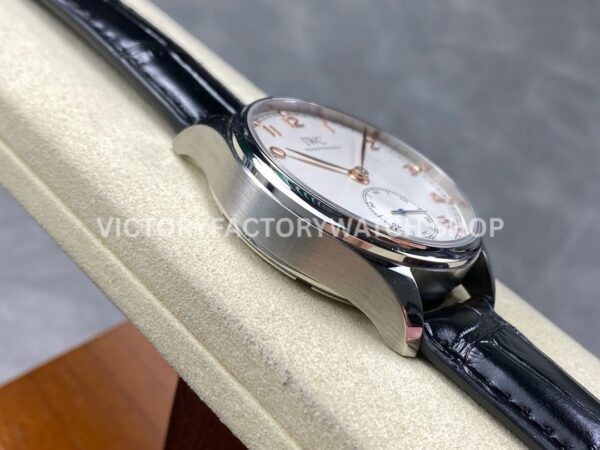 GR Factory IWC Portuguese IW358303 40mm Steel Leather Strap Arabic Numerals Silver Dial (9) GR Factory IWC Portuguese IW358303 40mm Steel Leather Strap Arabic Numerals Silver Dial