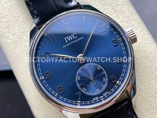 GR Factory IWC Portuguese IW358305 40mm Steel Leather Strap Arabic Numerals Blue Dial (8) GR Factory IWC Portuguese IW358305 40mm Steel Leather Strap Arabic Numerals Blue Dial