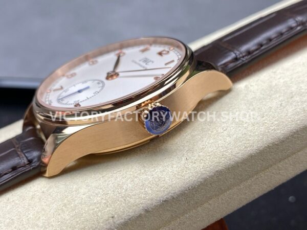 GR Factory IWC Portuguese IW358306 40mm Rose Gold Leather Strap Arabic Numerals White Dial (3) GR Factory IWC Portuguese IW358306 40mm Rose Gold Leather Strap Arabic Numerals White Dial