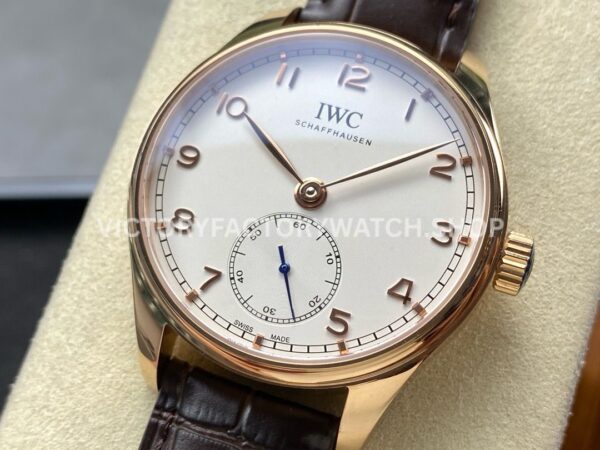 GR Factory IWC Portuguese IW358306 40mm Rose Gold Leather Strap Arabic Numerals White Dial (7) GR Factory IWC Portuguese IW358306 40mm Rose Gold Leather Strap Arabic Numerals White Dial