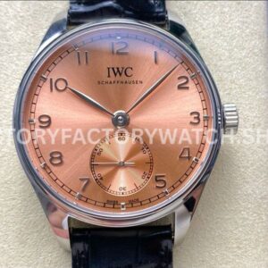 GR Factory IWC Portuguese IW358313 40mm Steel Leather Strap Arabic Numerals Bronze Dial (8) GR Factory IWC Portuguese IW358313 40mm bronze dial replica watch
