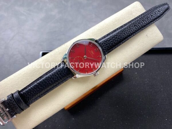 GR Factory IWC Portuguese IW358315 40mm Steel Leather Strap Arabic Numerals Red Dial (5) GR Factory IWC Portuguese IW358315 40mm Steel Leather Strap Arabic Numerals Red Dial