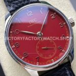 GR Factory IWC Portuguese IW358315 40mm Steel Leather Strap Arabic Numerals Red Dial (6) GR Factory IWC Portuguese IW358315 40mm Steel Leather Strap Arabic Numerals Red Dial