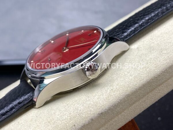 GR Factory IWC Portuguese IW358315 40mm Steel Leather Strap Arabic Numerals Red Dial (7) GR Factory IWC Portuguese IW358315 40mm Steel Leather Strap Arabic Numerals Red Dial