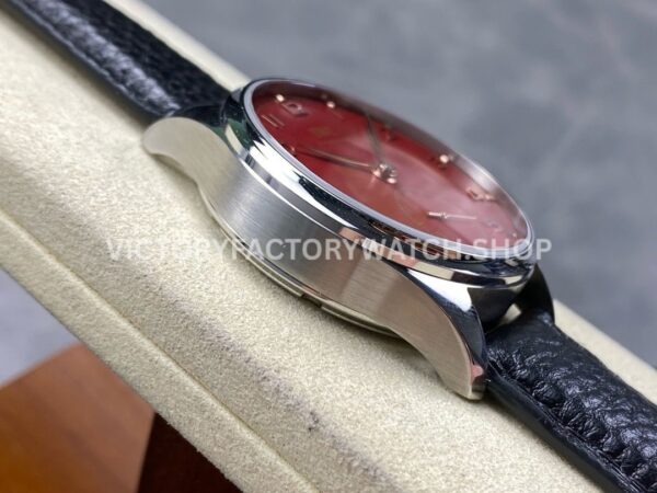 GR Factory IWC Portuguese IW358315 40mm Steel Leather Strap Arabic Numerals Red Dial (8) GR Factory IWC Portuguese IW358315 40mm Steel Leather Strap Arabic Numerals Red Dial