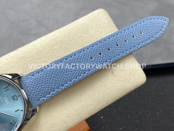 GR Factory IWC Portuguese IW358402 40mm Steel Leather Strap Arabic Numerals Ice Blue Dial (5) GR Factory IWC Portuguese IW358402 40mm Steel Leather Strap Arabic Numerals Ice Blue Dial