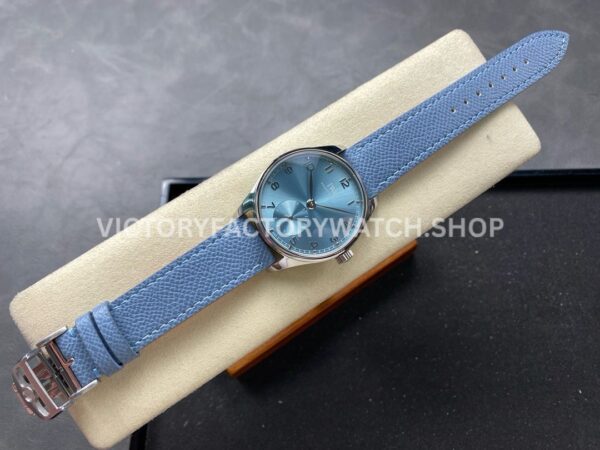 GR Factory IWC Portuguese IW358402 40mm Steel Leather Strap Arabic Numerals Ice Blue Dial (7) GR Factory IWC Portuguese IW358402 40mm Steel Leather Strap Arabic Numerals Ice Blue Dial