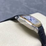 J12 Factory Cartier Santos W2SA0016 35.1mm Black Leather Strap Yellow Gold Bezel Roman Numerals Silver Dial (3) J12 Factory Cartier Santos W2SA0016 35.1mm Black Leather Strap Yellow Gold Bezel Roman Numerals Silver Dial