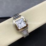 J12 Factory Cartier Santos W2SA0016 35.1mm Full Steel Yellow Gold Bezel Roman Numerals Silver Dial (1) J12 Factory Cartier Santos W2SA0016 35.1mm Full Steel Yellow Gold Bezel Roman Numerals Silver Dial