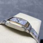 J12 Factory Cartier Santos W2SA0016 35.1mm Full Steel Yellow Gold Bezel Roman Numerals Silver Dial (2) J12 Factory Cartier Santos W2SA0016 35.1mm Full Steel Yellow Gold Bezel Roman Numerals Silver Dial