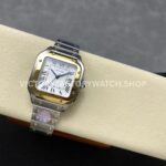 J12 Factory Cartier Santos W2SA0016 35.1mm Full Steel Yellow Gold Bezel Roman Numerals Silver Dial (8) J12 Factory Cartier Santos W2SA0016 35.1mm Full Steel Yellow Gold Bezel Roman Numerals Silver Dial