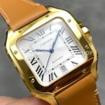 J12 Factory Cartier Santos WGSA0029 39.8mm Brown Leather Strap Roman Numerals White Dial (1) J12 Factory Cartier Santos WGSA0029 39.8mm Brown Leather Strap Roman Numerals White Dial