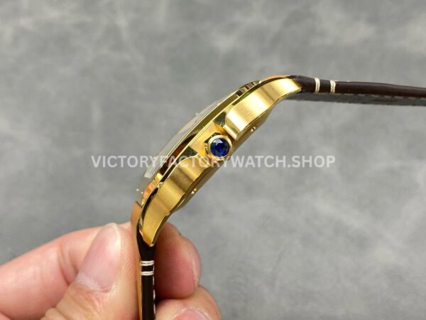 J12 Factory Cartier Santos WGSA0029 39.8mm Brown Leather Strap Roman Numerals White Dial (3) J12 Factory Cartier Santos WGSA0029 39.8mm Brown Leather Strap Roman Numerals White Dial