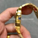 J12 Factory Cartier Santos WGSA0029 39.8mm Full Yellow Gold Roman Numerals White Dial