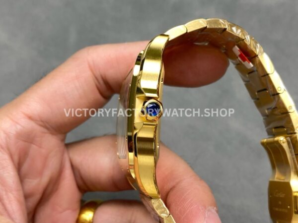 J12 Factory Cartier Santos WGSA0029 39.8mm Full Yellow Gold Roman Numerals White Dial