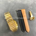 J12 Factory Cartier Santos WGSA0029 39.8mm Full Yellow Gold Roman Numerals White Dial