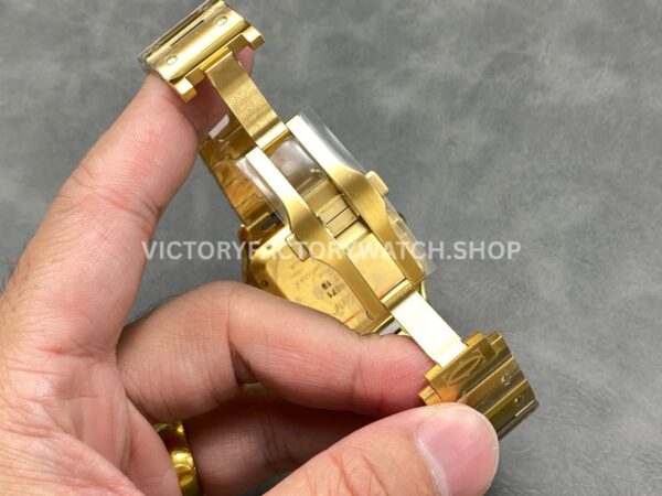 J12 Factory Cartier Santos WGSA0029 39.8mm Full Yellow Gold Roman Numerals White Dial