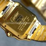 J12 Factory Cartier Santos WGSA0029 39.8mm Full Yellow Gold Roman Numerals White Dial