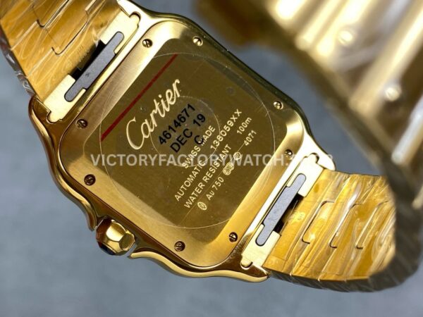J12 Factory Cartier Santos WGSA0029 39.8mm Full Yellow Gold Roman Numerals White Dial