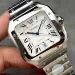 J12 Factory Cartier Santos WSSA0018 39.8mm Full Steel Roman Numerals Silver Dial (5) J12 Factory Cartier Santos WSSA0018 39.8mm Full Steel Roman Numerals Silver Dial