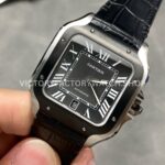 J12 Factory Cartier Santos WSSA0037 39.8mm Black Bezel Roman Numerals Grey Dial (3) J12 Factory Cartier Santos WSSA0037 39.8mm Black Bezel Roman Numerals Grey Dial