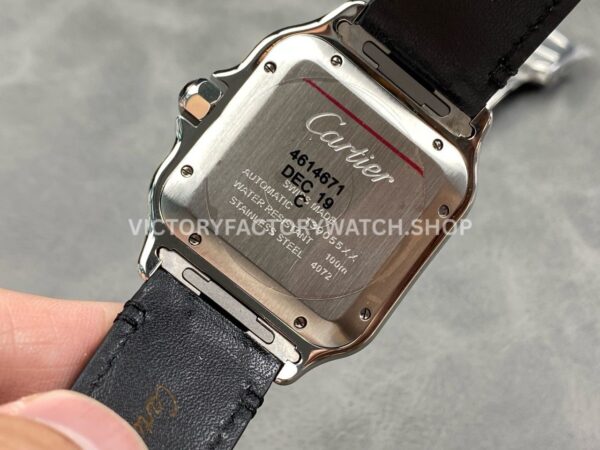 J12 Factory Cartier Santos WSSA0037 39.8mm Black Bezel Roman Numerals Grey Dial (5) J12 Factory Cartier Santos WSSA0037 39.8mm Black Bezel Roman Numerals Grey Dial