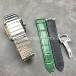 J12 Factory Cartier Santos WSSA0062 39.8mm Full Steel Roman Numerals Green Dial