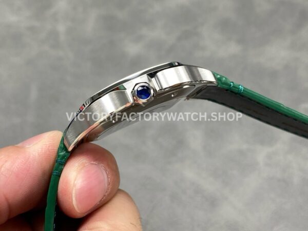 J12 Factory Cartier Santos WSSA0062 39.8mm Green Leather Strap Roman Numerals Green Dial (10) J12 Factory Cartier Santos WSSA0062 39.8mm Green Leather Strap Roman Numerals Green Dial