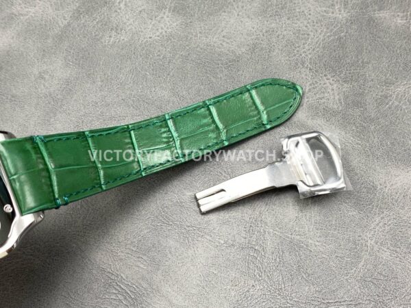 J12 Factory Cartier Santos WSSA0062 39.8mm Green Leather Strap Roman Numerals Green Dial (2) J12 Factory Cartier Santos WSSA0062 39.8mm Green Leather Strap Roman Numerals Green Dial