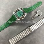 J12 Factory Cartier Santos WSSA0062 39.8mm Green Leather Strap Roman Numerals Green Dial (5) J12 Factory Cartier Santos WSSA0062 39.8mm Green Leather Strap Roman Numerals Green Dial