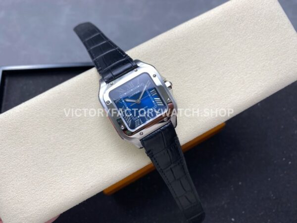 J12 Factory Cartier Santos WSSA0063 35.1mm Leather Strap Roman Numerals Blue Dial (1) J12 Factory Cartier Santos WSSA0063 35.1mm Leather Strap Roman Numerals Blue Dial