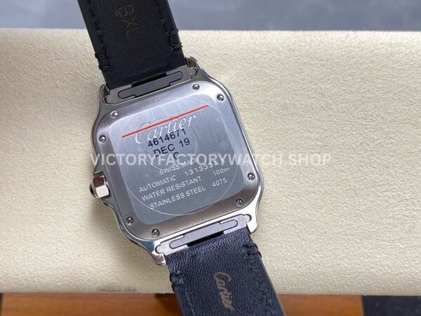 J12 Factory Cartier Santos WSSA0063 35.1mm Leather Strap Roman Numerals Blue Dial (4) J12 Factory Cartier Santos WSSA0063 35.1mm Leather Strap Roman Numerals Blue Dial