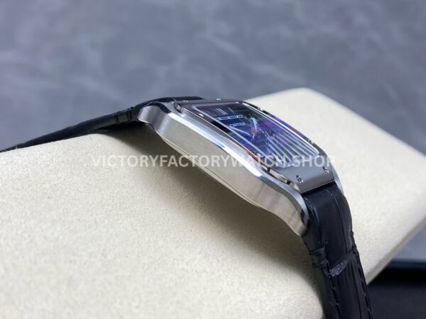 J12 Factory Cartier Santos WSSA0063 35.1mm Leather Strap Roman Numerals Blue Dial (5) J12 Factory Cartier Santos WSSA0063 35.1mm Leather Strap Roman Numerals Blue Dial