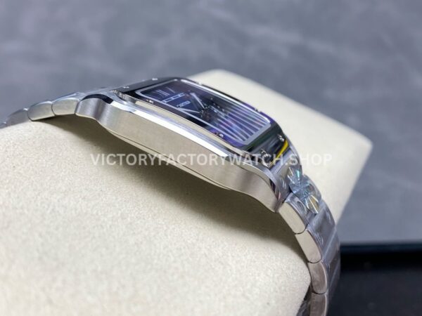 J12 Factory Cartier Santos WSSA0063 39.8mm Full Steel Roman Numerals Blue Dial (1) J12 Factory Cartier Santos WSSA0063 39.8mm Full Steel Roman Numerals Blue Dial