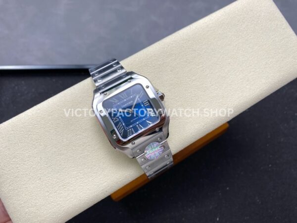 J12 Factory Cartier Santos WSSA0063 39.8mm Full Steel Roman Numerals Blue Dial (10) J12 Factory Cartier Santos WSSA0063 39.8mm Full Steel Roman Numerals Blue Dial