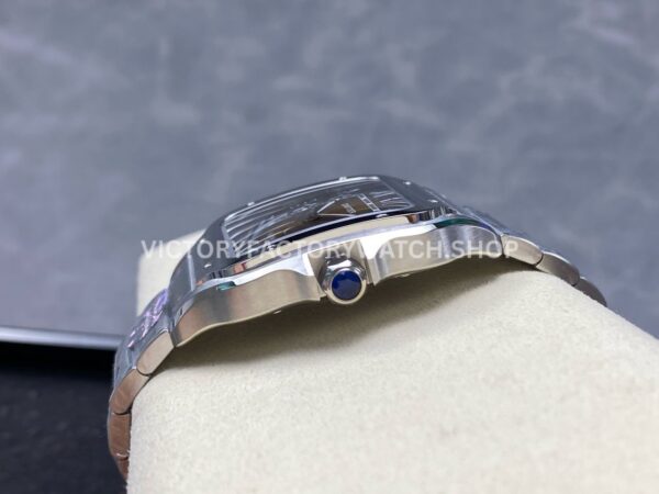 J12 Factory Cartier Santos WSSA0064 39.8mm Full Steel Roman Numerals Brown Dial (4) J12 Factory Cartier Santos WSSA0064 39.8mm Full Steel Roman Numerals Brown Dial