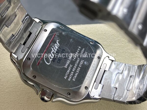 J12 Factory Cartier Santos WSSA0064 39.8mm Full Steel Roman Numerals Brown Dial (9) J12 Factory Cartier Santos WSSA0064 39.8mm Full Steel Roman Numerals Brown Dial