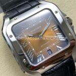J12 Factory Cartier Santos WSSA0064 39.8mm Leather Strap Roman Numerals Brown Dial (10) J12 Factory Cartier Santos WSSA0064 39.8mm Leather Strap Roman Numerals Brown Dial