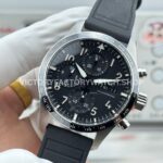 JP Factory IWC Pilot Chronograph IW388305 41mm Rubber Strap Arabic Numerals Black Dial (4) JP Factory IWC Pilot Chronograph IW388305 41mm Rubber Strap Arabic Numerals Black Dial